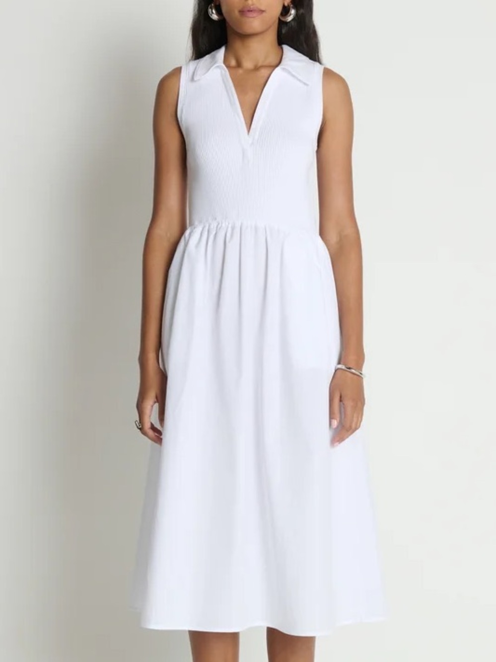 Nation LA Jessica Midi Dress in White
